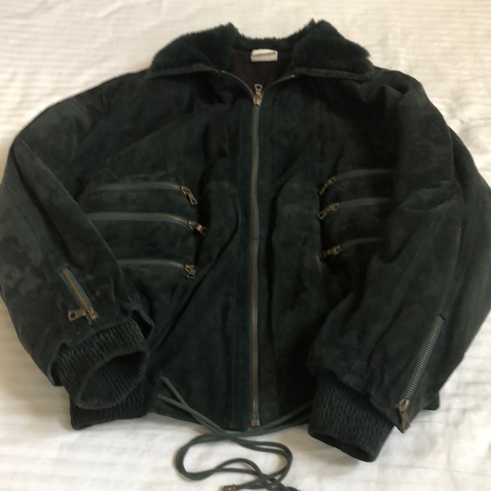 Gianni Versace Suede Bomber Jacket
